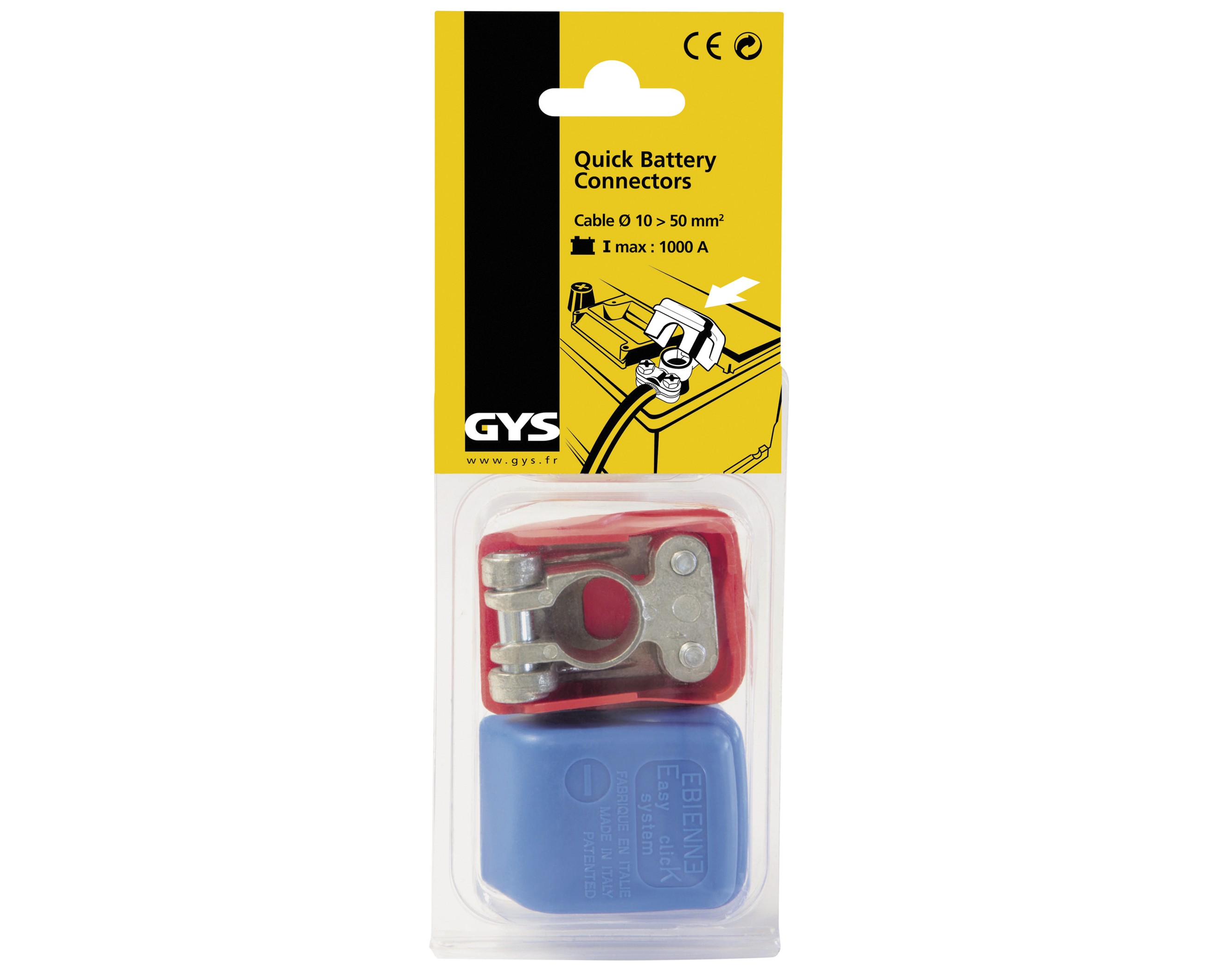 tri pievienojams akumulatoru klemmes - 10-50MM CABLE